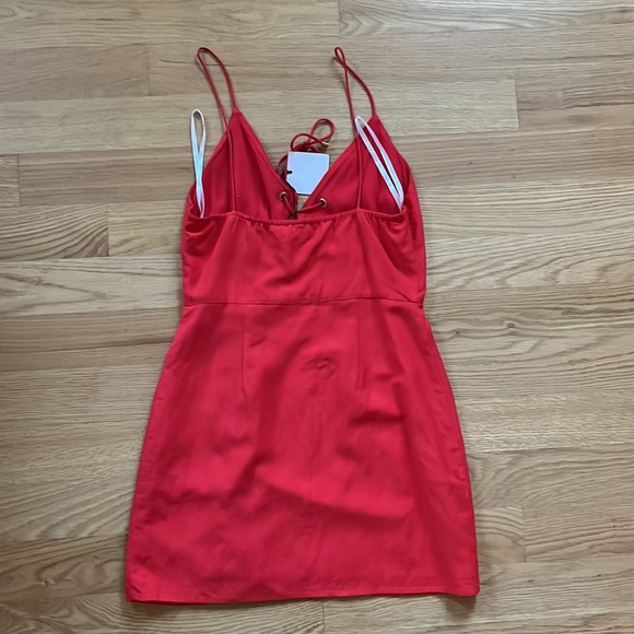 By The Way Red Lace-up Dress, size M, Brand New - Picture 4 of 5